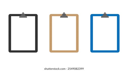 Set Of Clipboard Icon Isolated On White Background. Vector Illustration