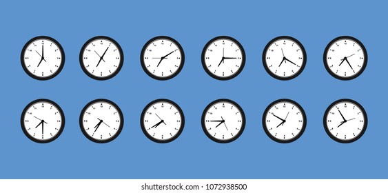 12 Hours Clock Isolated On White Stock Photo 375567829 | Shutterstock