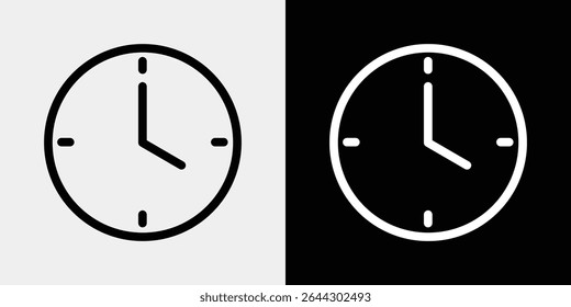 A set of clock icons that can be used for time, education, and other scenes