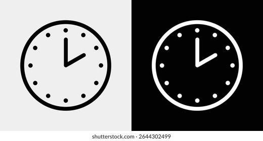 A set of clock icons that can be used for time, education, and other scenes