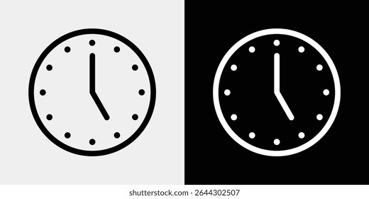 A set of clock icons that can be used for time, education, and other scenes