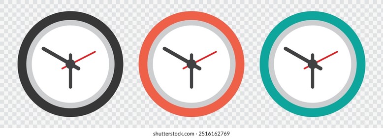 Conjunto de iconos de reloj. Reloj, hora. eps 10