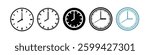 Set of clock icons. Time clock icon set. Wall clock vector icon. Schedule timer sign for UI designs. Clock, time icon 
 collections.