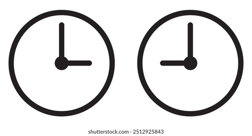 Conjunto de iconos de reloj. Reloj, hora. Icono de reloj.