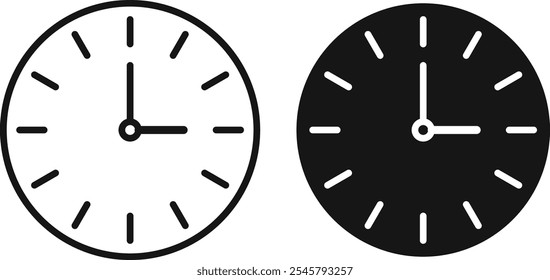 Set of clock icons.Time clock sing collection. Time and Clock symbol. Clocks vector icons .

