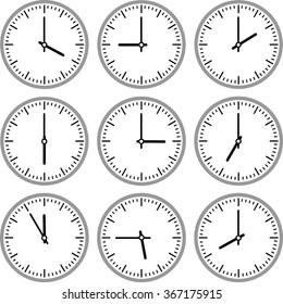 A set of clock  movements and watches in different versions
