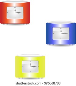 Set clock on a white background