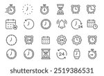 set of clocks icons. vector. editable