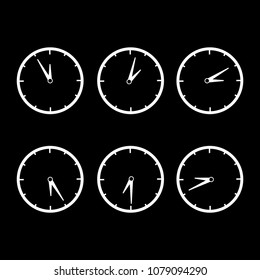 Set of Clocks time icons