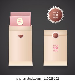 Set of close / open envelope with seal on isolated black background. Collection of vector images illustration.