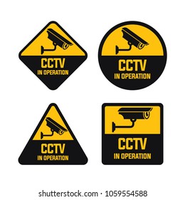 set of Closed Circuit Television (CCTV) Signs.
