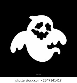 Set of cloth Ghosts. Flying Phantoms. Halloween scary ghostly monsters. Cute cartoon spooky characters. Holiday Silhouettes. Vector illustration.