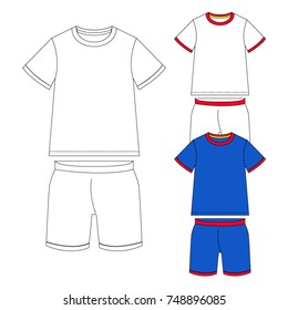 Set of clothes children tamplates vector