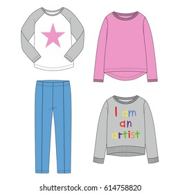 Set of clothes for  girls.