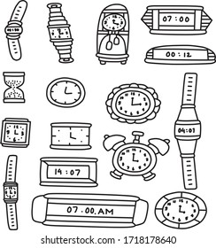 A Set of clothes icons suitable for clothing and fashion content with doodle cartoon style