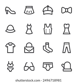 set of clothes icons vector illustration