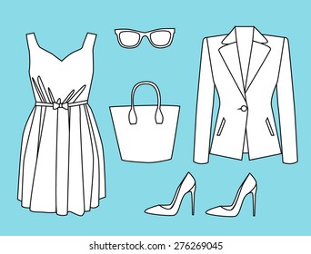 set of clothes - illustration