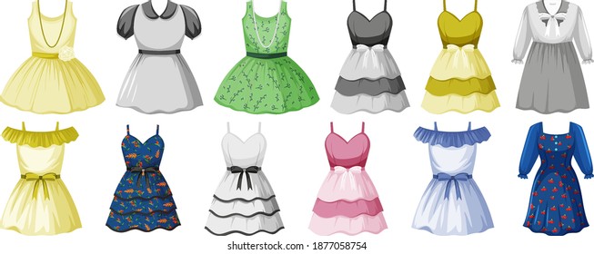 Set of clothes mock up illustration