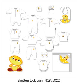 Set of clothes for newborns   (fifteen objects)