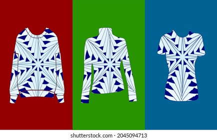 Set of clothes print snowflake