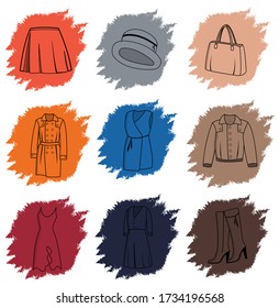 Set of clothes of trendy color 2020-2021
