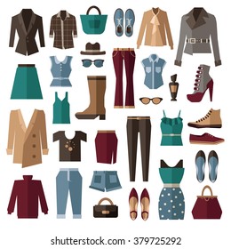 set of clothes. vector illustration