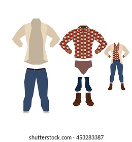 Set of clothes, Vector illustration