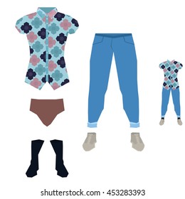 Set of clothes, Vector illustration