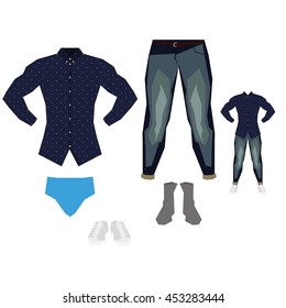 Set of clothes, Vector illustration