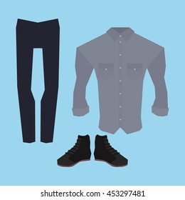 Set of clothes, Vector illustration