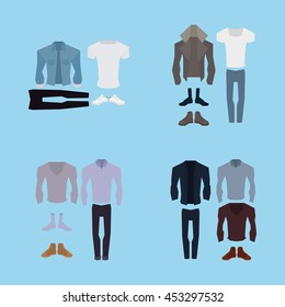 Set of clothes, Vector illustration