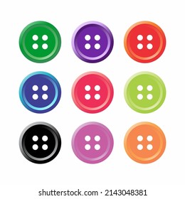 Set of clothing buttons stock vector. Illustration of clothes