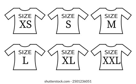 Set clothing size labels size label tag Clothing neck label tag concept no border vector design on white background in eps 10 .