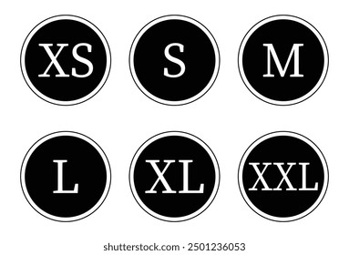 Set clothing size labels size label tag Clothing neck label tag concept no border vector design on white background in eps 10 .