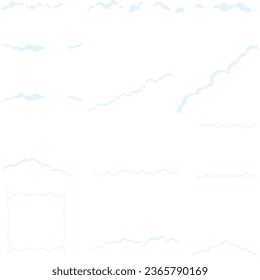 Set Of Cloud Border Clipart