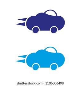 a set of cloud car icons