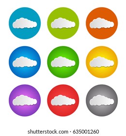 Set cloud icon. Colorful. Vector illustration. can used for app, ui, button, website and more