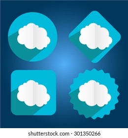 Set cloud icon Vector EPS 10 illustration.
