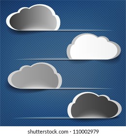 Set of the cloud icons