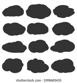 Set cloud icons, flat design template, vector illustration