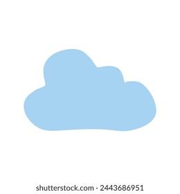 Set of Cloud Icons in trendy flat style isolated on blue background. Cloud symbol for your web site design, logo, app, UI. Vector illustration, EPS10.
