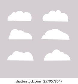 Set of cloud icons vector design