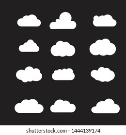 Set of Cloud Icons vector illustration