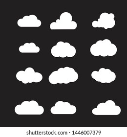 Set of Cloud Icons vector illustration