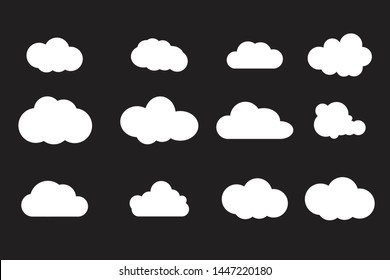 Set of Cloud Icons vector illustration