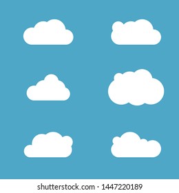 Set of Cloud Icons vector illustration