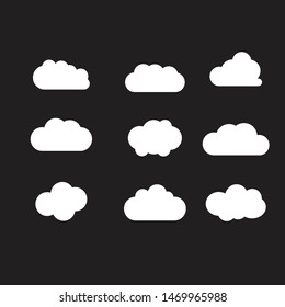 Set of Cloud Icons vector illustration