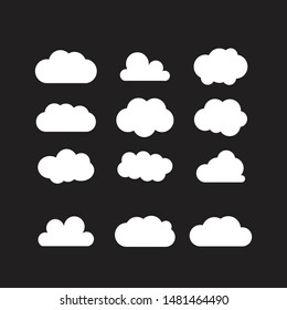 Set of Cloud Icons vector illustration