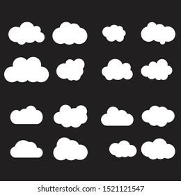 Set of Cloud Icons vector illustration