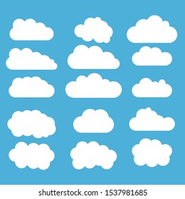 Set of Cloud Icons vector illustration